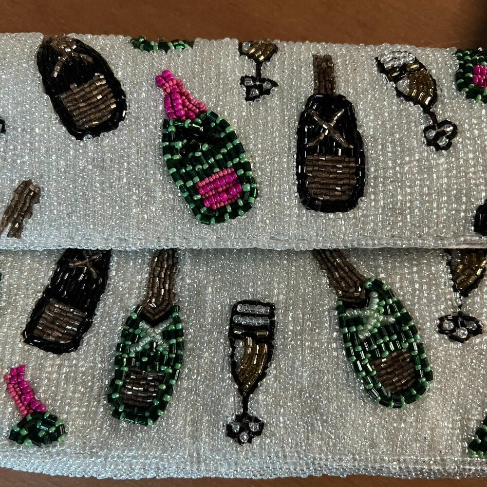 Anthropologie | Maeve The Fiona Beaded Bag Party Edition | Champagne Pattern - Picture 3 of 8